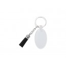 Acrylic Keyring W/ Black Tassel (Oval, 5*3*0.4cm)(10/pack)